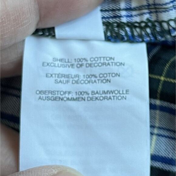 J. Crew Long-Sleeves Top Women's Size S Green Black White Plaid 100% Cotton - Picture 9 of 13